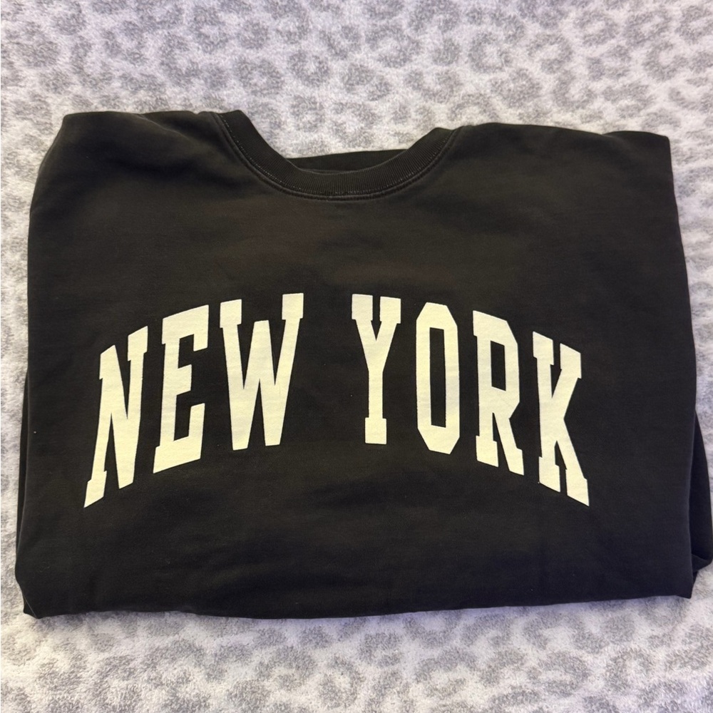 Black New York John Galt/Brandy Melville oversized sweatshirt